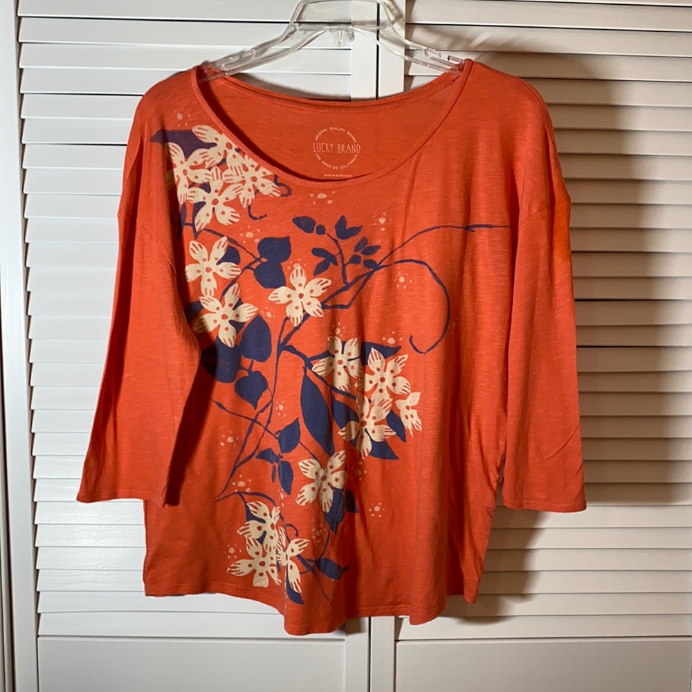 Orange Lucky Brand Shirt